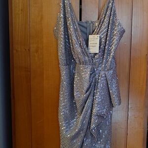 Little Silver Sequence Party Dress👗✨✨✨